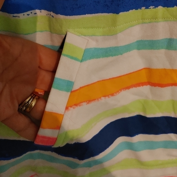 Lilly Pulitzer "Cats Meow" colorful striped rainbow pullover quarter zip SZ.XS - Picture 5 of 7